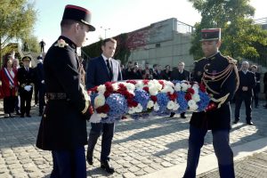 Emmanuel Macron lors de la cérémonie commémorative du massacre du 17 octobre 1961