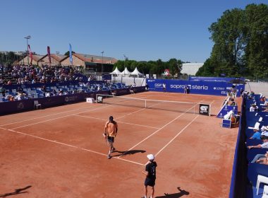 Le court central de l’Open Sopra Steria de Lyon (Crédit : Hugo Cazal / CS Actu)