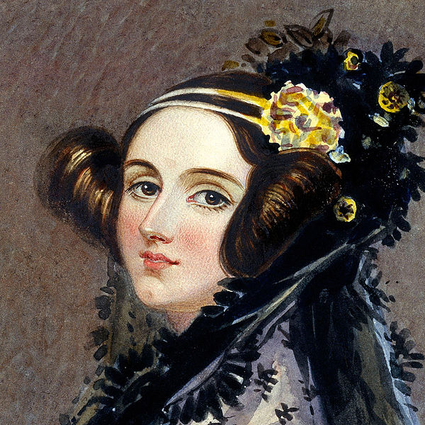 Ada lovelace par le peintre suisse Alfred Edward Chalon, 1840.