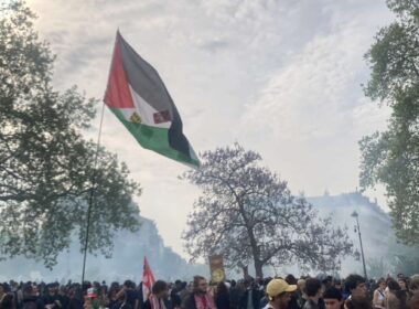 Manifestation en soutien à la Palestine, Paris, avril 2024. © Maelle Barlet