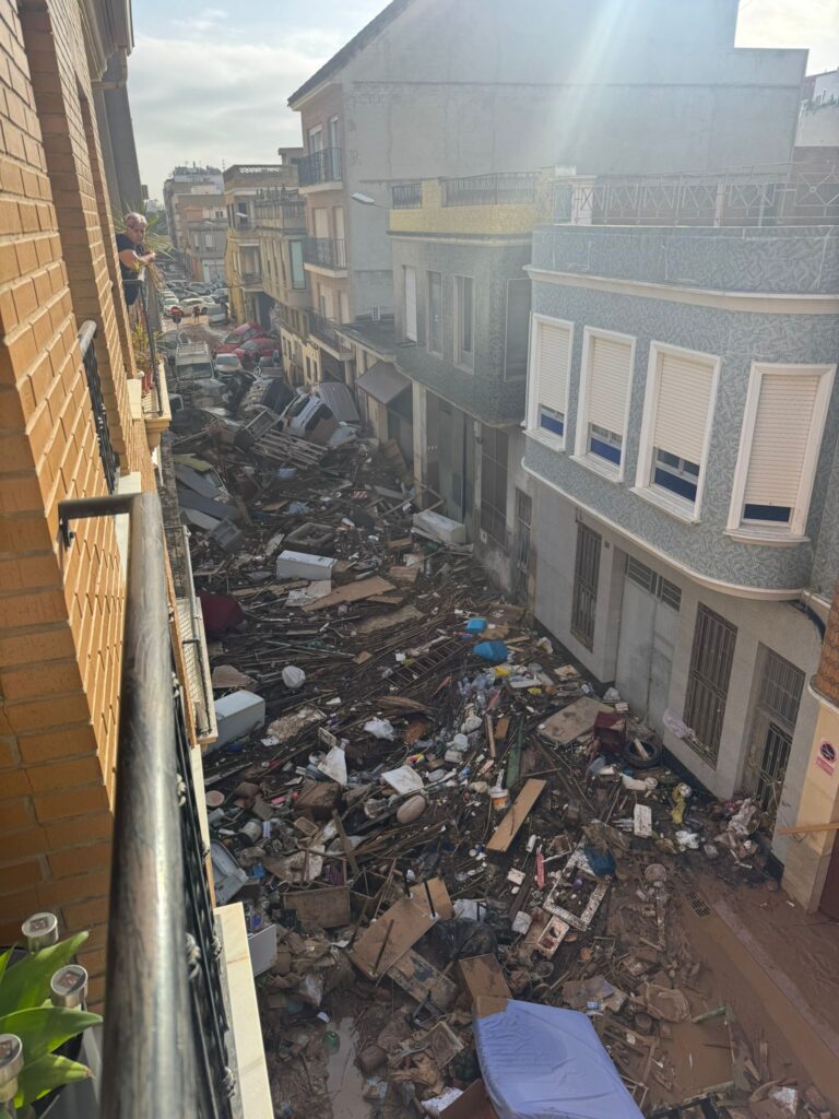 Les dégâts liés aux inondations sont importants dans la commune de Benetússer (province de Valence) @Alonso Alcázar Pérez.