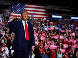 Donald Trump, 47ème Président des Etats-Unis, lors de son dernier meeting en Pennsylvanie, le 4 novembre 2024. (Photo by Chip Somodevilla/Getty Images)