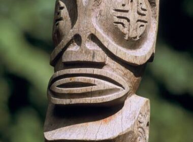 TIKI DE PIERRE, NUKU HIVA, ILES MARQUISES, POLYNESIE FRANCAISE