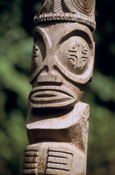 TIKI DE PIERRE, NUKU HIVA, ILES MARQUISES, POLYNESIE FRANCAISE