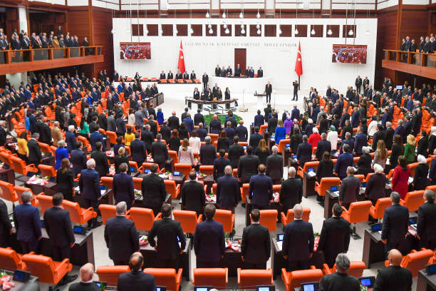 Le parlement turque à Ankara, le 1er octobre dernier. (Photo by Selahattin Sönmez/ dia images via Getty Images)