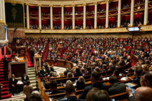 Francois Bayrou, Prononcé son discours devant l’Assemblée Nationale. Photographe: Benjamin Girette/Bloomberg via Getty Images