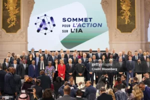 Les chefs d'Etat et de gouvernement lors du Sommet International pour l'IA. Getty Images