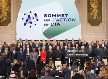 Les chefs d'Etat et de gouvernement lors du Sommet International pour l'IA. Getty Images